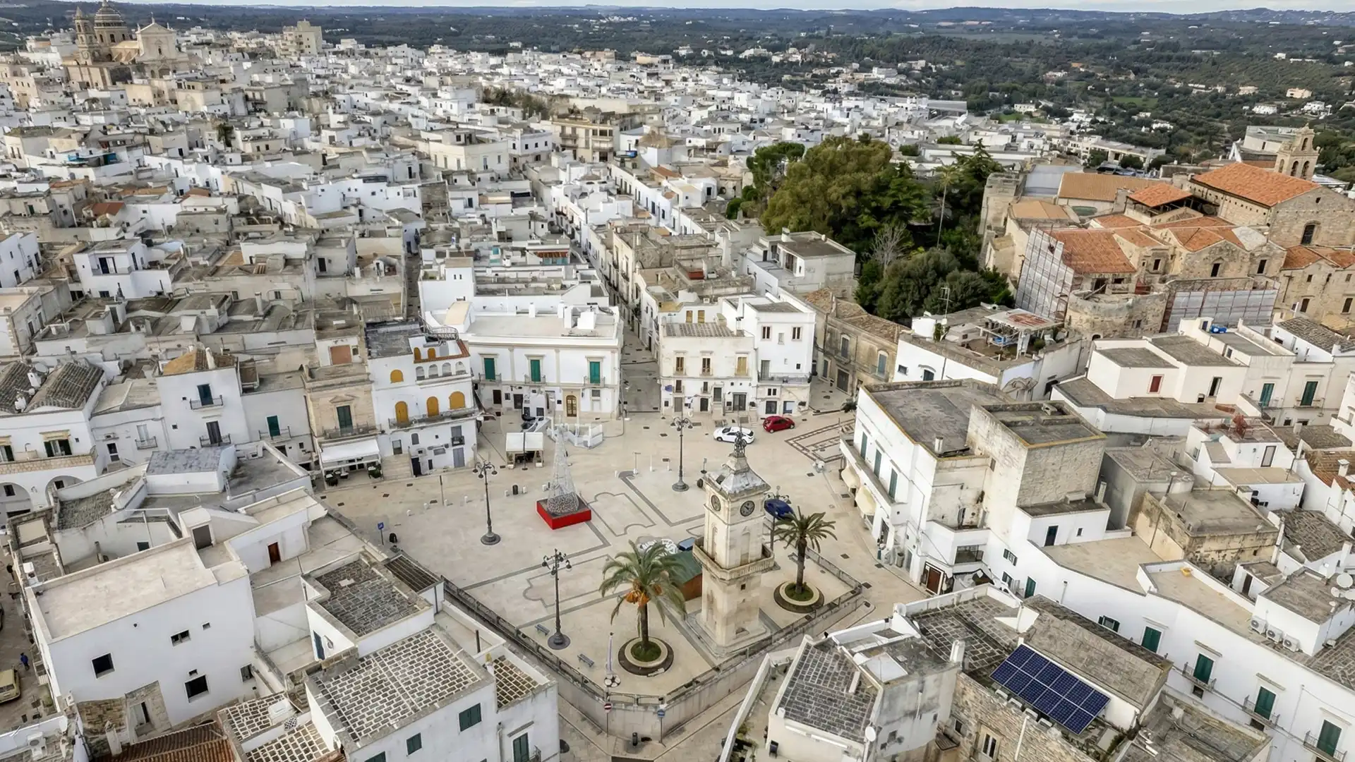Ceglie Messapica - Piazza Plebiscito ripresa aerea